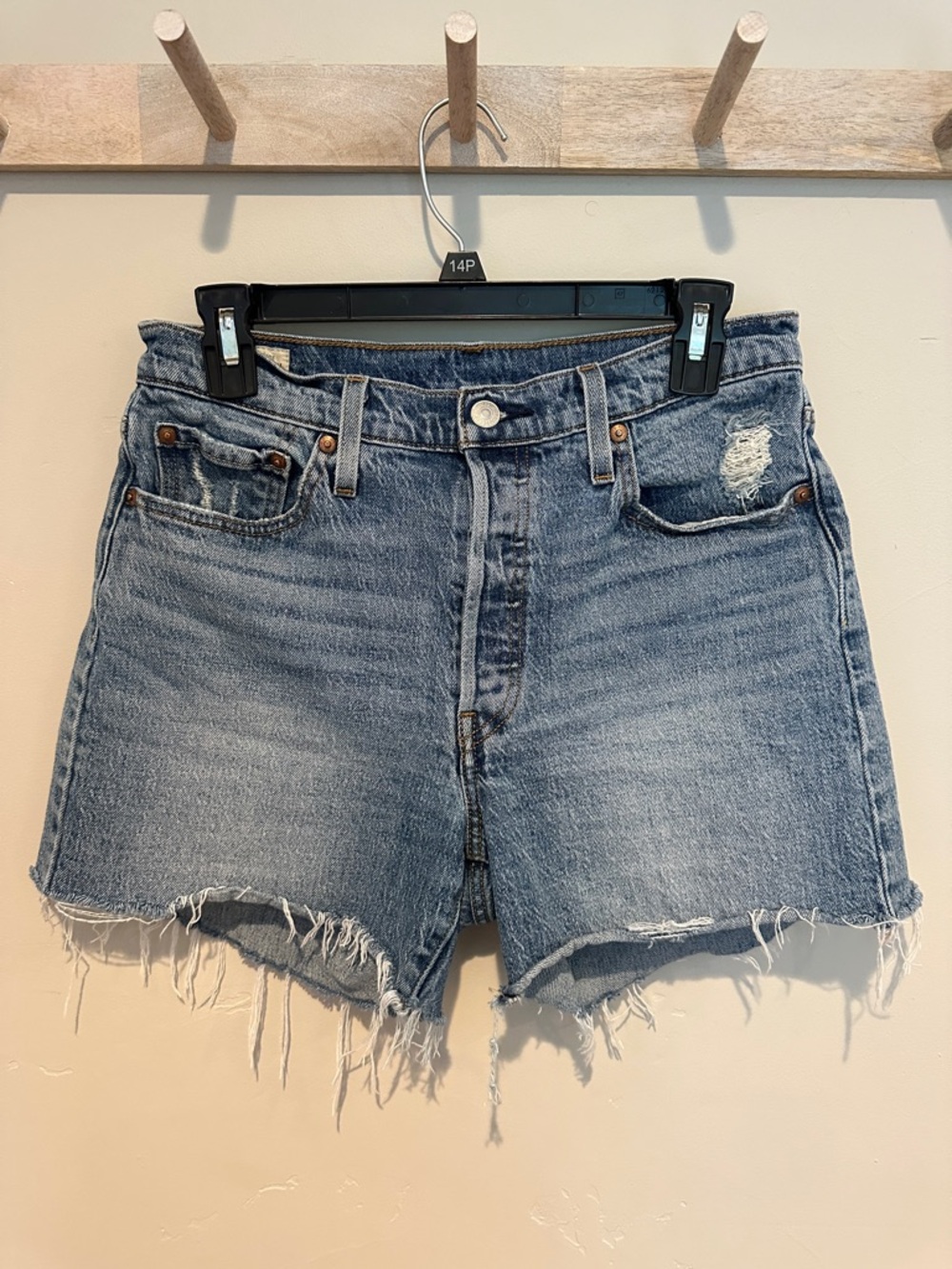 Levi’s 501 High-Rise Distressed Denim Women's Shorts - Light Blue